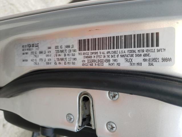 3C63RRHL8HG614900 - 2017 RAM 3500 SLT GRAY photo 10