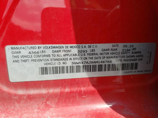 3VWAX7AJ9AM146764 - 2010 VOLKSWAGEN JETTA LIMITED RED photo 12