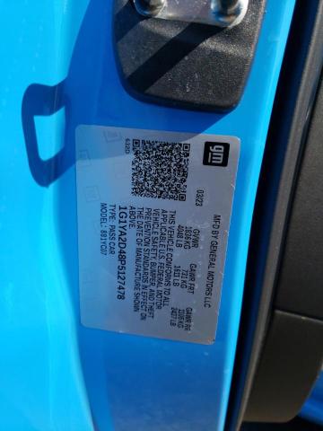 1G1YA2D48P5127478 - 2023 CHEVROLET CORVETTE STINGRAY 1LT BLUE photo 12