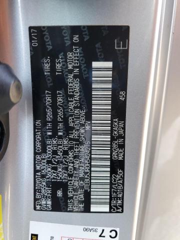 JTEBU5JR0H5424215 - 2017 TOYOTA 4RUNNER SR5/SR5 PREMIUM SILVER photo 13