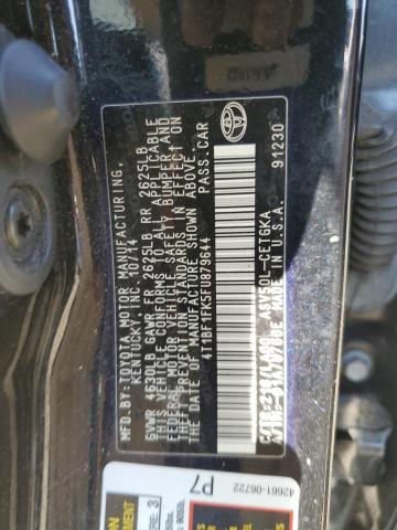 4T1BF1FK5FU879644 - 2015 TOYOTA CAMRY LE CHARCOAL photo 12