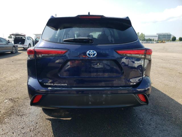 5TDGBRCH2MS044969 - 2021 TOYOTA HIGHLANDER HYBRID XLE BLUE photo 6