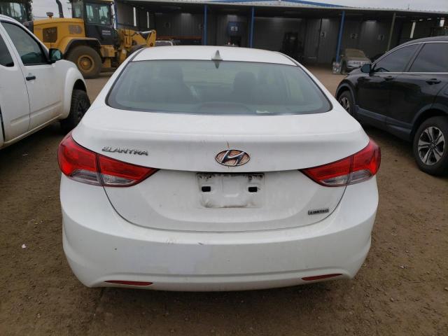 5NPDH4AE5DH425136 - 2013 HYUNDAI ELANTRA GLS WHITE photo 6