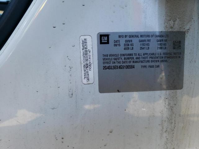 2G4GL5EX4G9106584 - 2016 BUICK REGAL 白色 照片 12