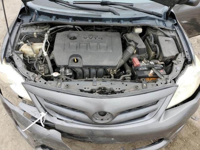 2T1BU4EE4CC858705 - 2012 TOYOTA COROLLA BASE GRAY photo 11