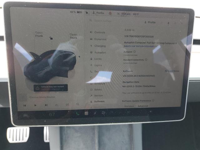 7SAYGDEF2SF300326 - 2025 TESLA MODEL Y CHARCOAL photo 9