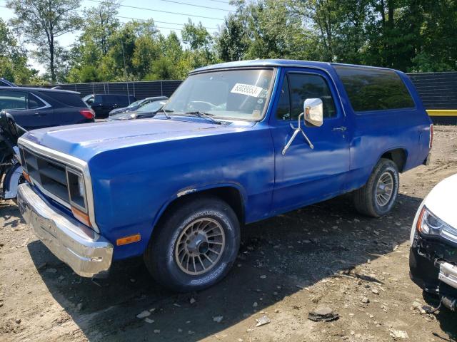 3B4GD12W2HM733943 - 1987 DODGE RAMCHARGER AD-100 BLUE photo 1