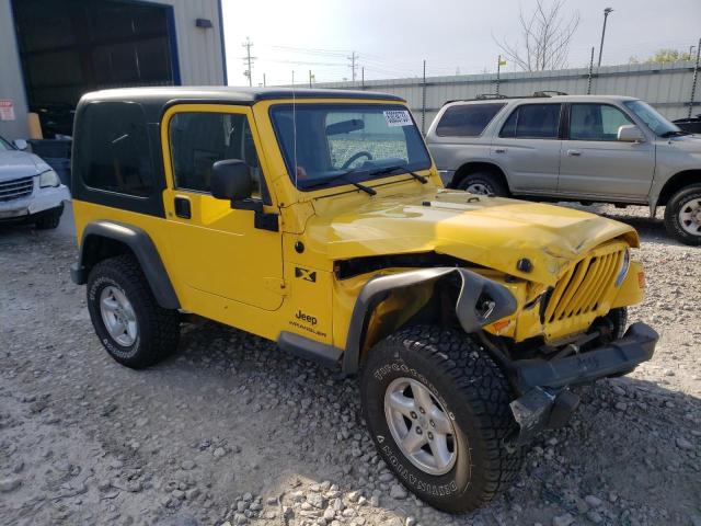 1J4FA39S24P784282 - 2004 JEEP WRANGLER X YELLOW photo 4