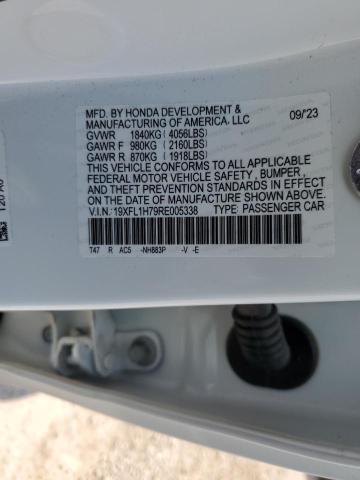 19XFL1H79RE005338 - 2024 HONDA CIVIC EXL თეთრი ფოტო 12