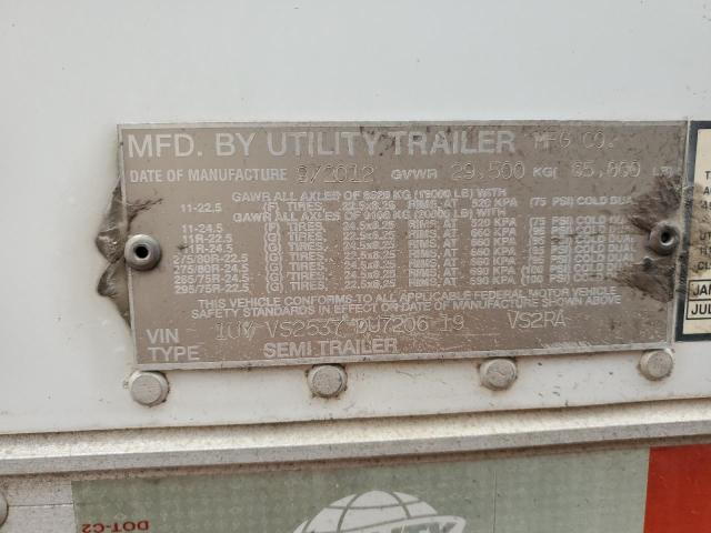 1UYVS2537DU720619 - 2013 UTILITY REEFER Weiß Foto 10