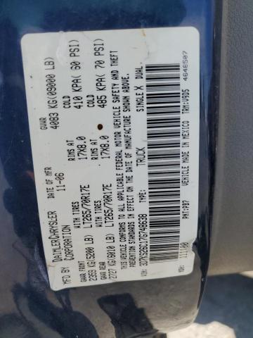 3D7KS26C17G748638 - 2007 DODGE RAM 2500 ST BLUE photo 12