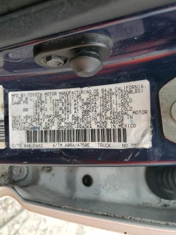 3TMJU62N46M014087 - 2006 TOYOTA TACOMA DOUBLE CAB PRERUNNER TWO TONE photo 12