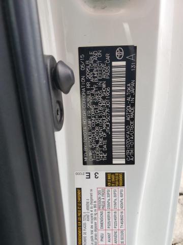 JTKJF5C77FJ011906 - 2015 TOYOTA SCION TC 白色 照片 12