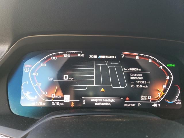 5UXCY8C05N9K61674 - 2022 BMW X6 M50I BLACK photo 9