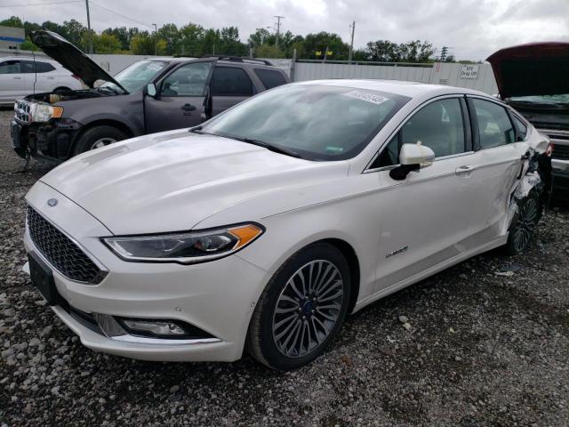 3FA6P0RU6JR153520 - 2018 FORD FUSION TITANIUM/PLATINUM HEV WHITE photo 1