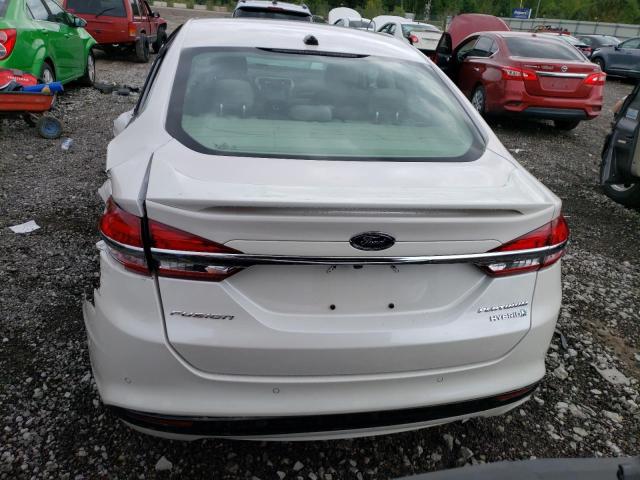 3FA6P0RU6JR153520 - 2018 FORD FUSION TITANIUM/PLATINUM HEV WHITE photo 6