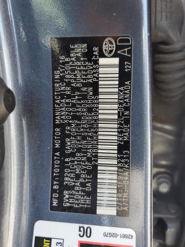 2T1BURHE5HC802885 - 2017 TOYOTA COROLLA L 灰色 照片 12