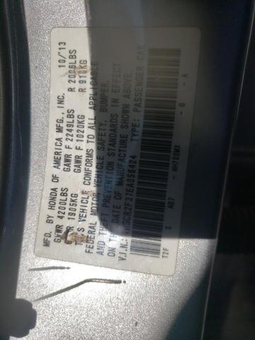 1HGCR2F37EA056424 - 2014 HONDA ACCORD LX SILVER photo 12