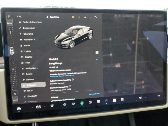 5YJSA1E57MF455936 - 2021 TESLA MODEL S GRAY photo 9