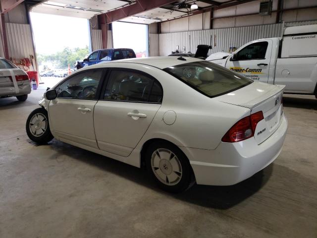 JHMFA36277S024021 - 2007 HONDA CIVIC HYBRID WHITE photo 2