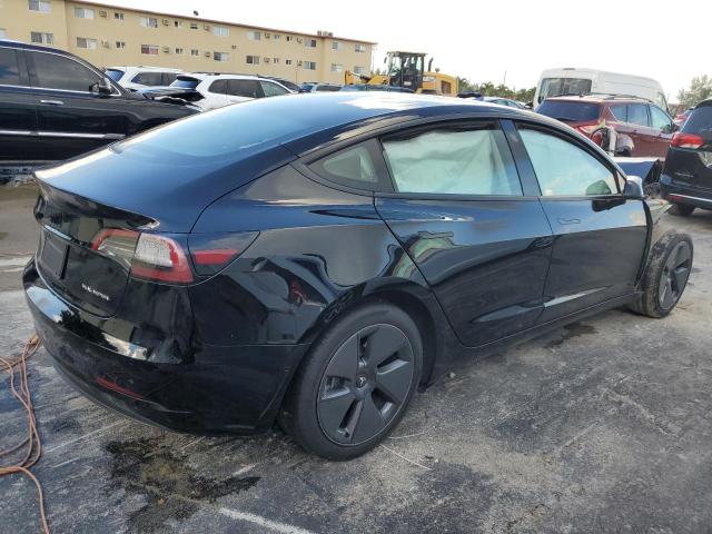 5YJ3E1EB2NF288742 - 2022 TESLA MODEL 3 BLACK photo 3