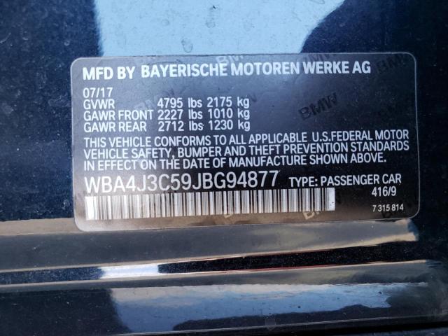 WBA4J3C59JBG94877 - 2018 BMW 430XI GRAN COUPE 黑色 照片 12