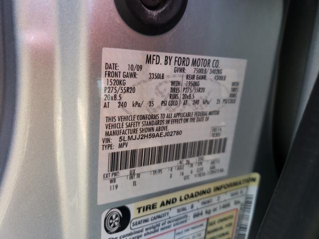 5LMJJ2H59AEJ02780 - 2010 LINCOLN NAVIGATOR 银色 照片 10