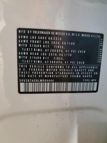 3VV2B7AX6LM094444 - 2020 VOLKSWAGEN TIGUAN SE 白色 照片 13