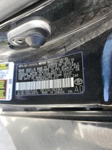2T1BURHE8HC751012 - 2017 TOYOTA COROLLA L BLACK photo 12