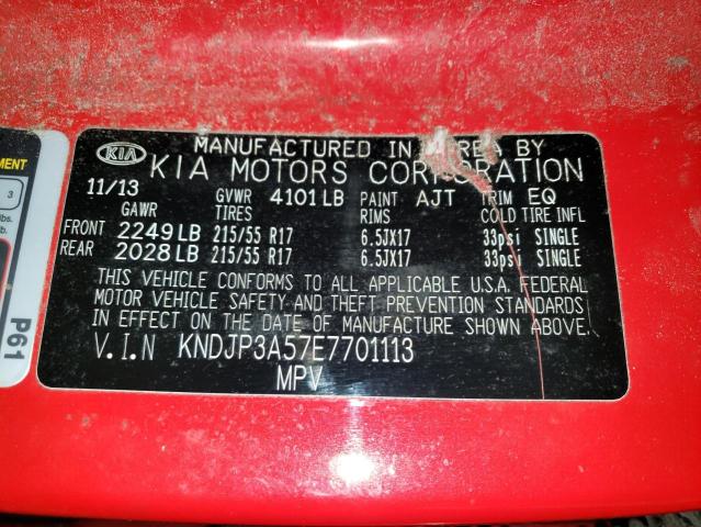 KNDJP3A57E7701113 - 2014 KIA SOUL + RED photo 12