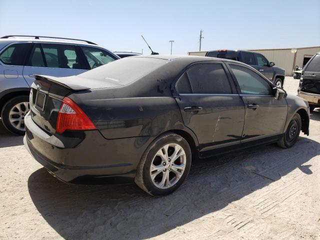 3FAHP0HA1CR136997 - 2012 FORD FUSION SE BLACK photo 3