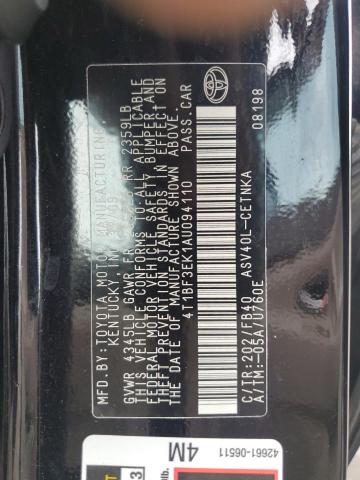 4T1BF3EK1AU094110 - 2010 TOYOTA CAMRY BASE 黑色 照片 12