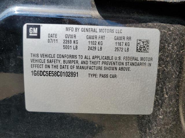 1G6DC5E58C0102891 - 2012 CADILLAC CTS BLACK photo 12