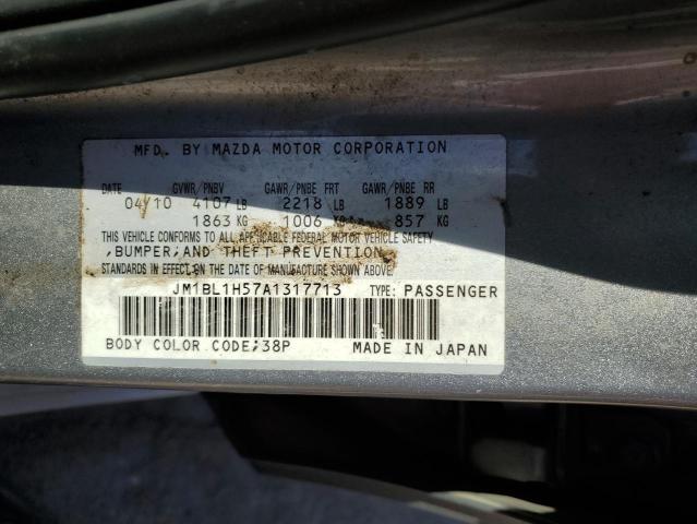 JM1BL1H57A1317713 - 2010 MAZDA 3 S SILVER photo 12