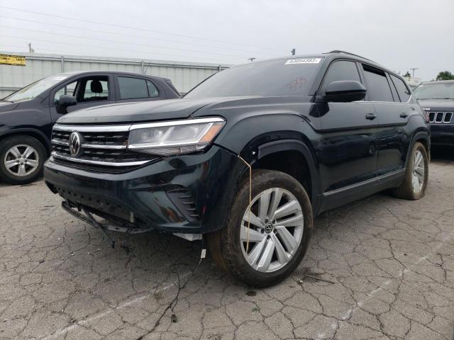 1V2BR2CA7MC531486 - 2021 VOLKSWAGEN ATLAS SEL GREEN photo 1