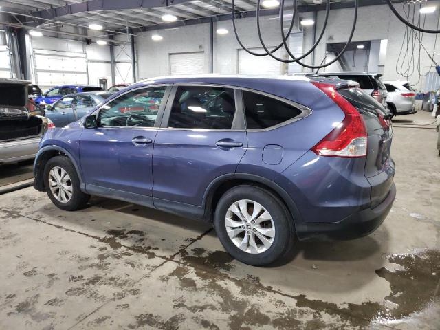 5J6RM4H71EL068666 - 2014 HONDA CR-V EXL BLUE photo 2