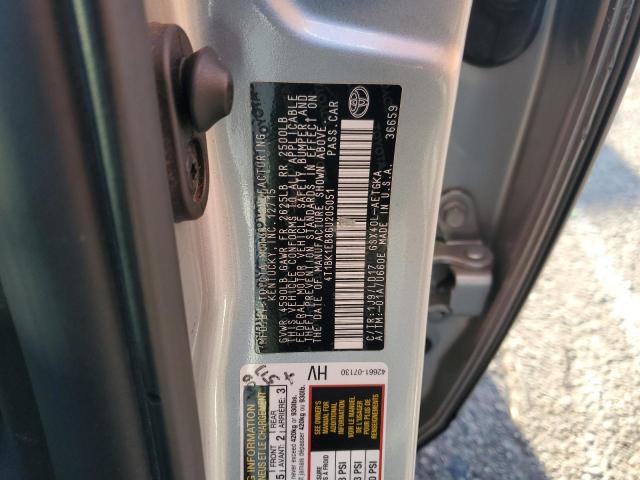 4T1BK1EB8GU205051 - 2016 TOYOTA AVALON XLE SILVER photo 12