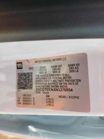 1GCGTEENXN1276954 - 2022 CHEVROLET COLORADO ZR2 WHITE photo 13