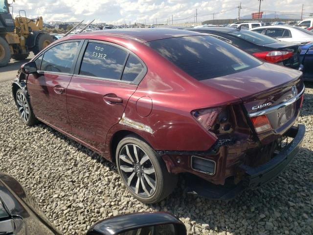 2HGFB2F97FH528999 - 2015 HONDA CIVIC EXL BURGUNDY photo 2