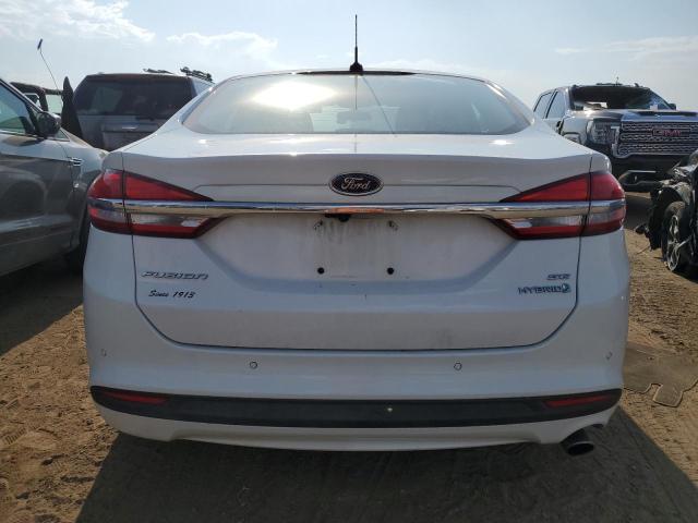 3FA6P0LU7HR325864 - 2017 FORD FUSION SE HYBRID WHITE photo 6