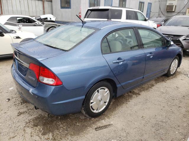 JHMFA362X9S004543 - 2009 HONDA CIVIC HYBRID BLUE photo 3