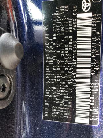 5YFS4MCE3RP216343 - 2024 TOYOTA COROLLA SE იასამნისფერი ფოტო 12