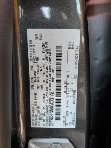 1FMCU9HD6JUA21163 - 2018 FORD ESCAPE SEL CHARCOAL photo 14