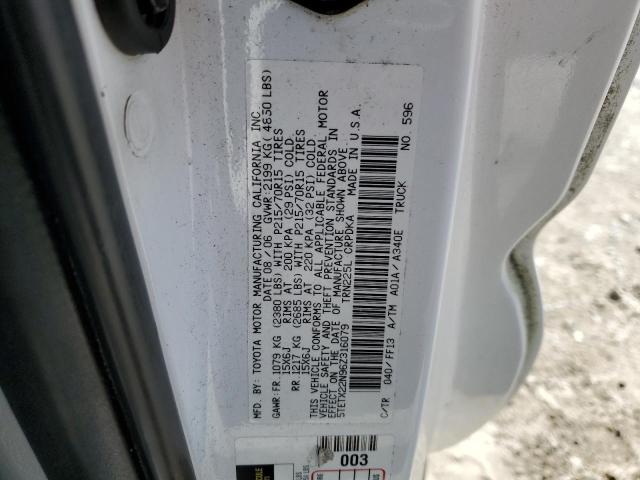 5TETX22N96Z316079 - 2006 TOYOTA TACOMA ACCESS CAB თეთრი ფოტო 12