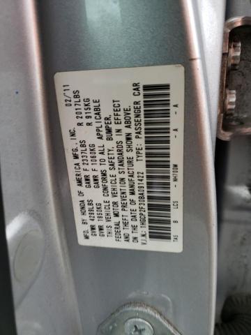 1HGCP2F30BA091422 - 2011 HONDA ACCORD LX SILVER photo 13