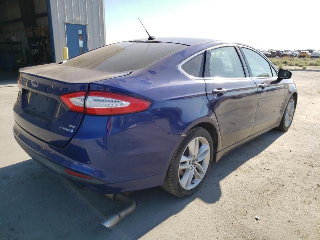 3FA6P0LU8DR371178 - 2013 FORD FUSION SE HYBRID BLUE photo 3