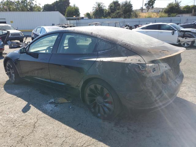 5YJ3E1EC9NF254743 - 2022 TESLA MODEL 3 BLACK photo 2