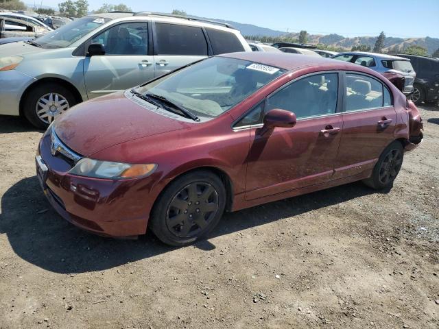 1HGFA16548L023518 - 2008 HONDA CIVIC LX MAROON photo 1