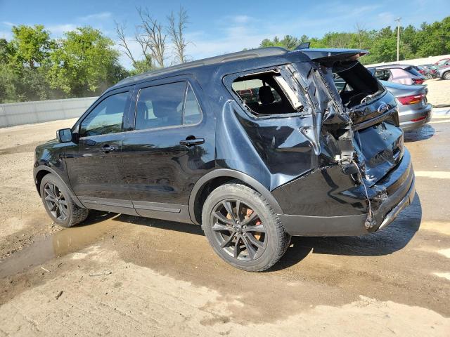 1FM5K8D84HGA64118 - 2017 FORD EXPLORER XLT BLACK photo 2