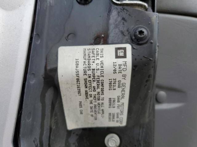 1G8AJ55F06Z163967 - 2006 SATURN ION LEVEL 2 SILVER photo 12